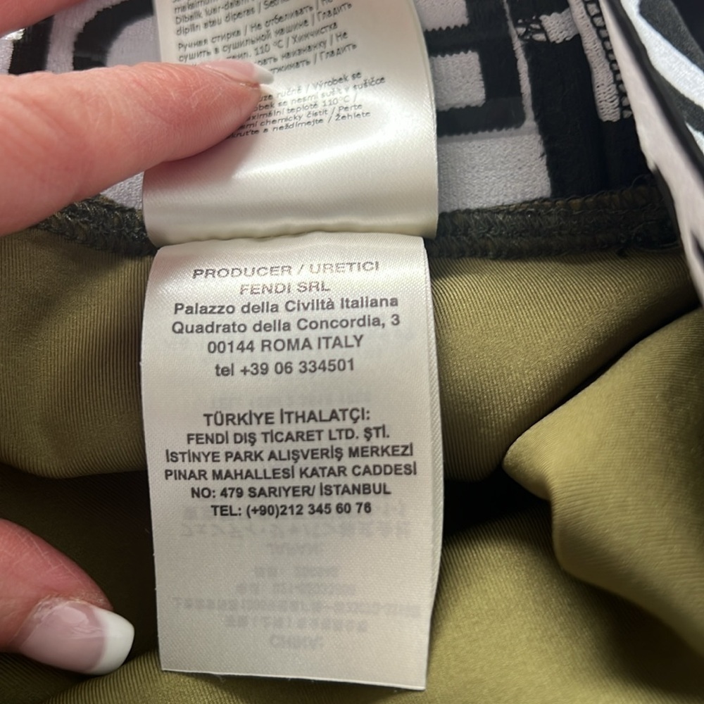 Fendi Green Black Designer Shorts US Size 2 NWOT - Picture 7 of 9
